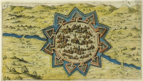 Lefkosia, Venetian map of Nicosia