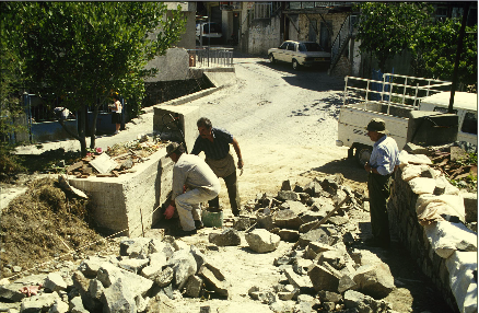 Kyperounta, Church of the Holy Cross, Works during the landscaping of the herbarium.